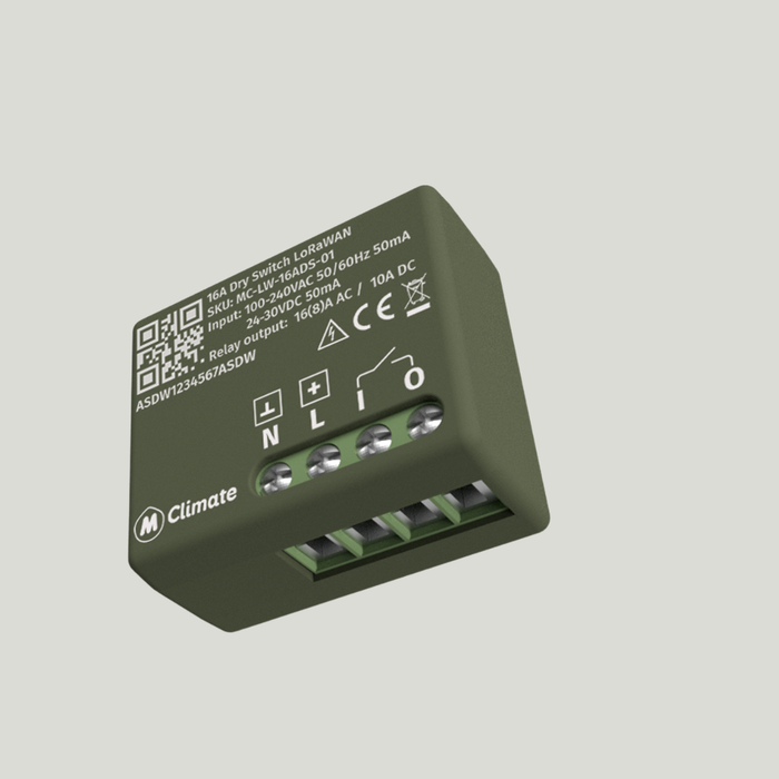 MC-LW-16ADS-01 - MClimate 16A Dry Switch LoRaWAN